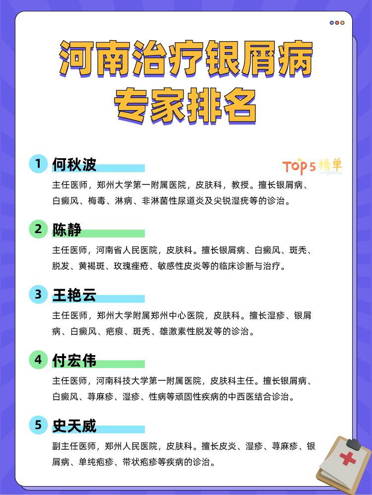 河南治疗银屑病专家排名