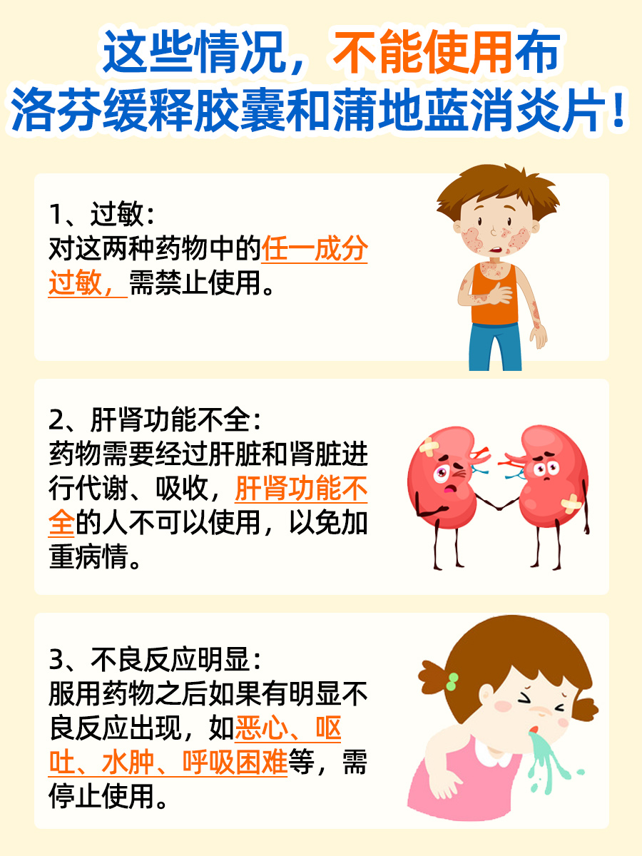 布洛芬缓释胶囊与蒲地蓝消炎片能否同服？