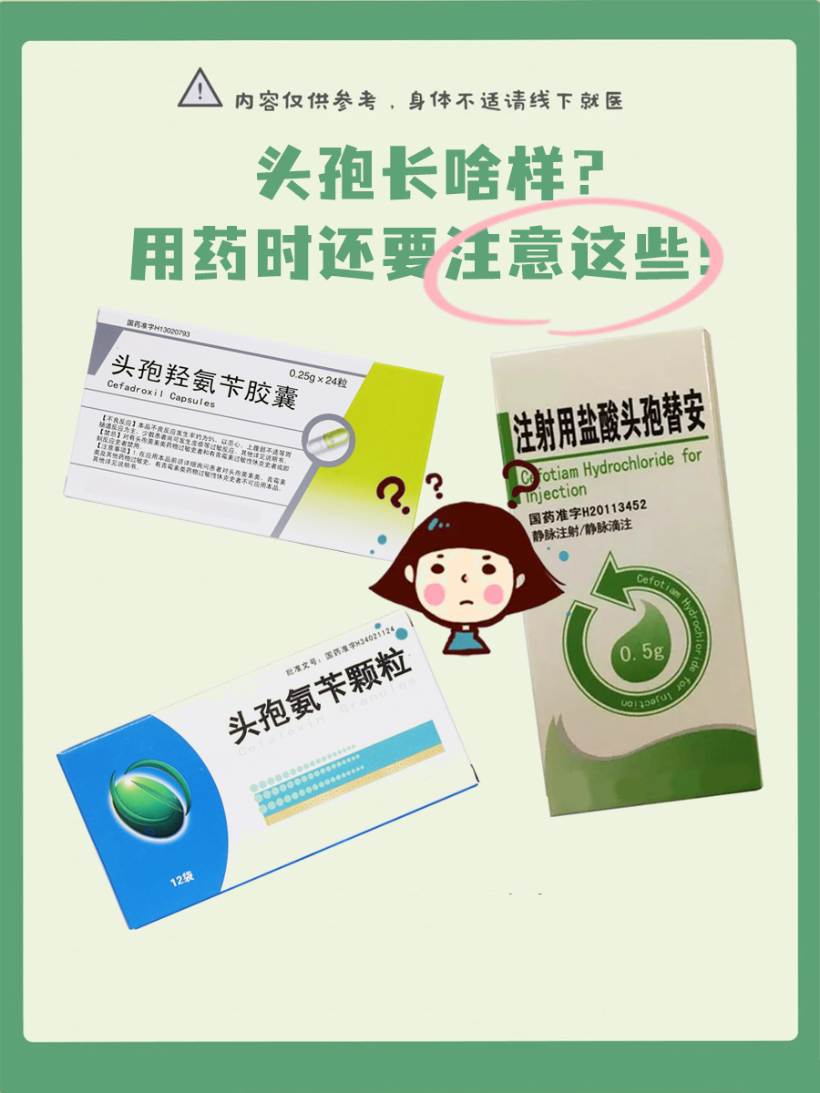 头孢长啥样？用药时还要注意这些！