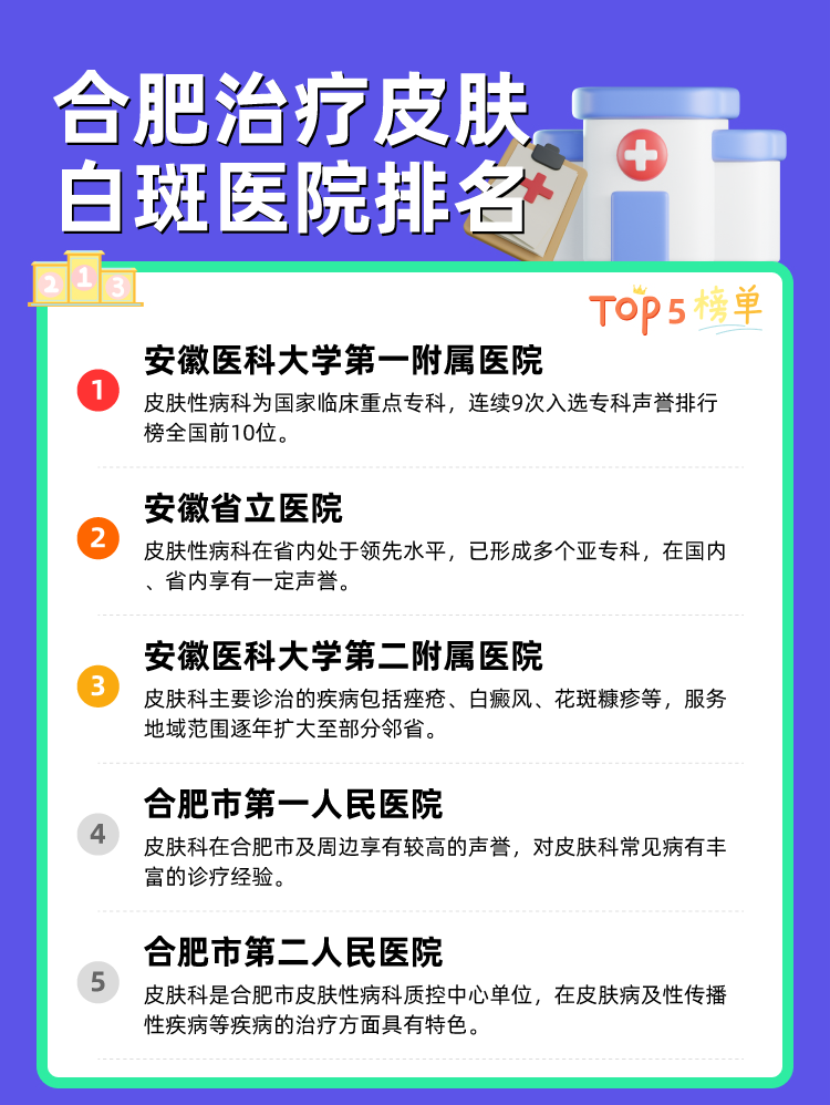 合肥治疗皮肤白斑医院排名