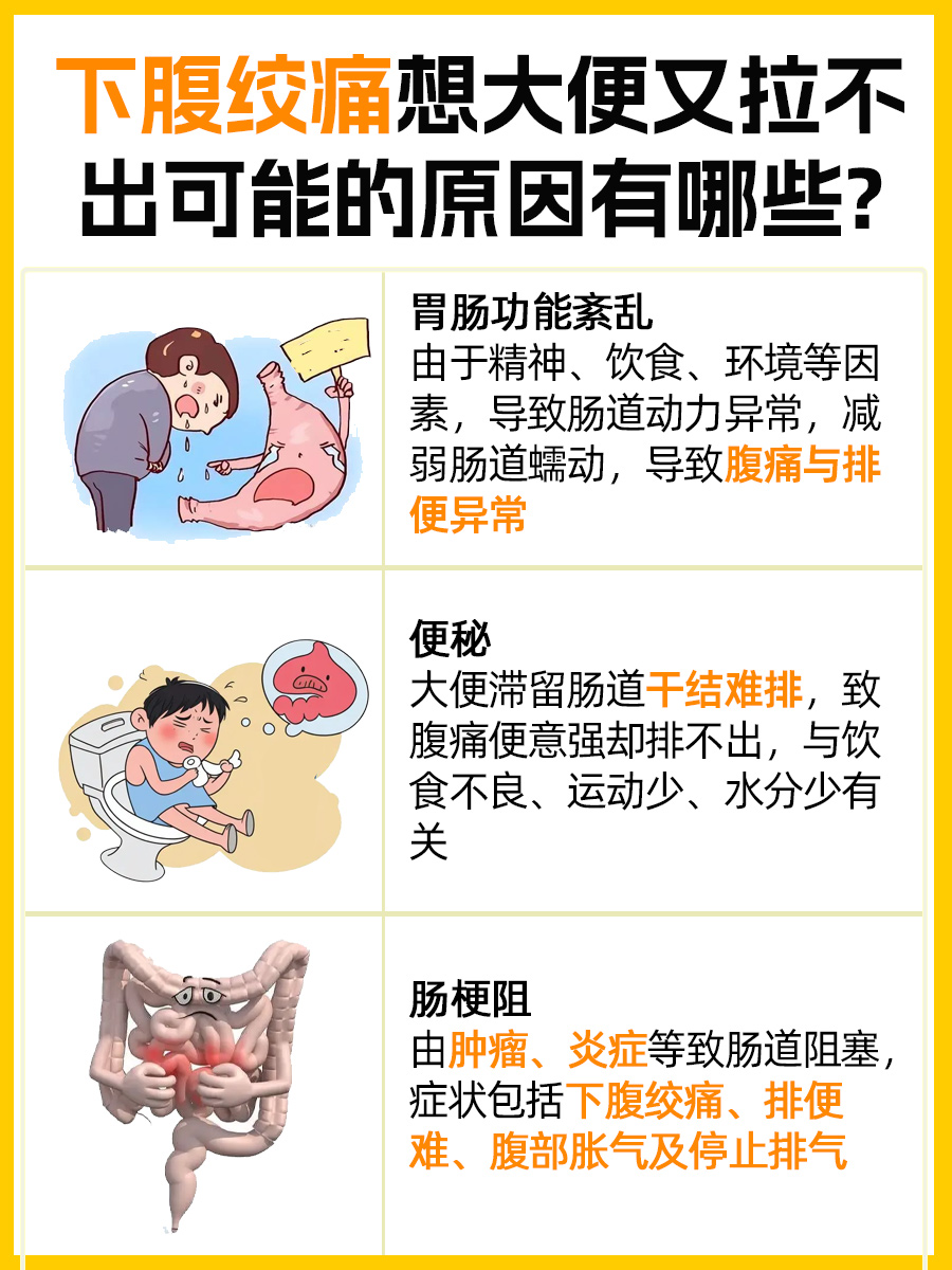 ​下腹绞痛想大便又拉不出的原因，医生揭秘！