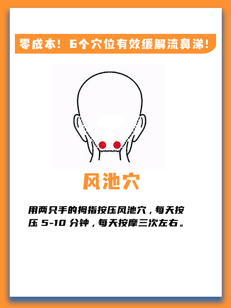 零成本！6个穴位有效缓解流鼻涕！