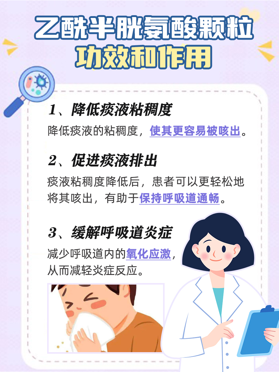 乙酰半胱氨酸颗粒：医生带你了解一下功效