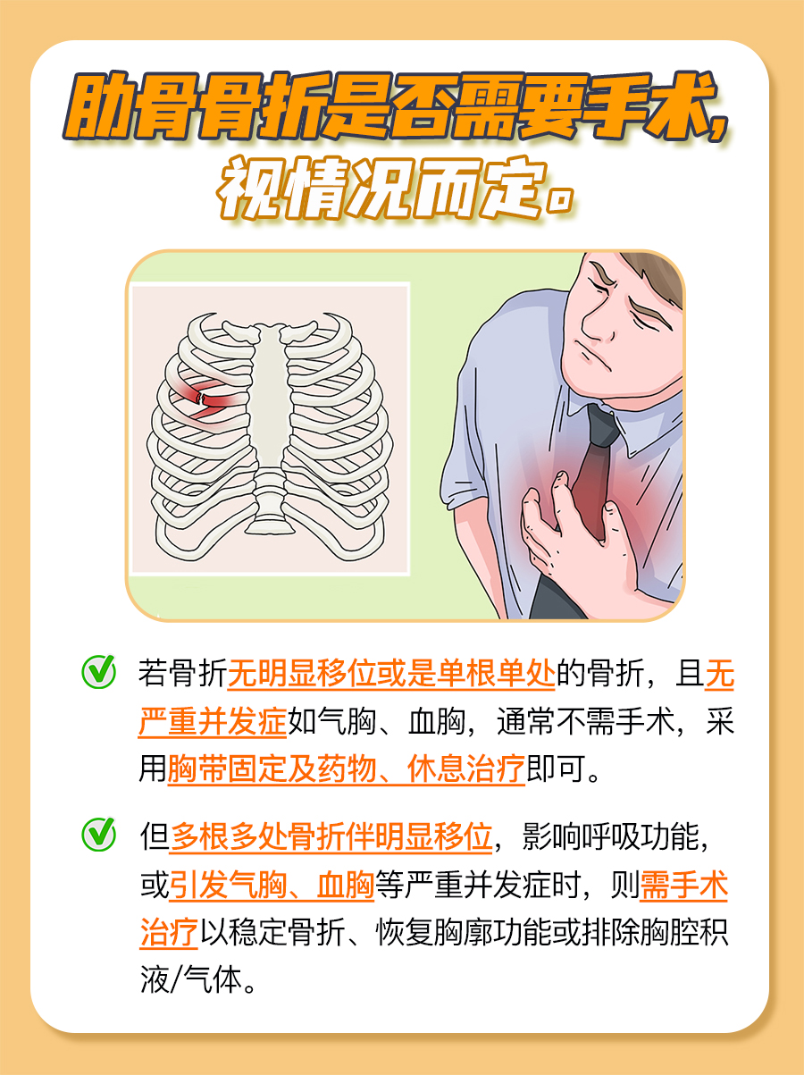 肋骨骨折需要手术吗?带你一文了解