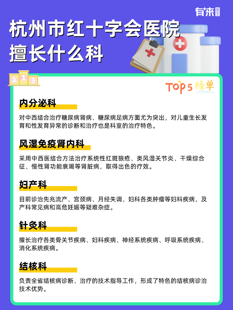 杭州市红十字会医院擅长什么科