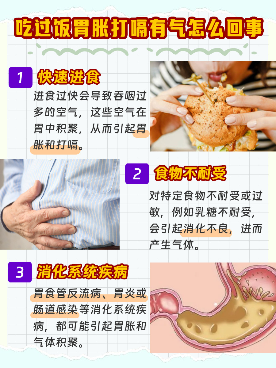 饭后胃胀打嗝排气？揭秘常见原因与对策