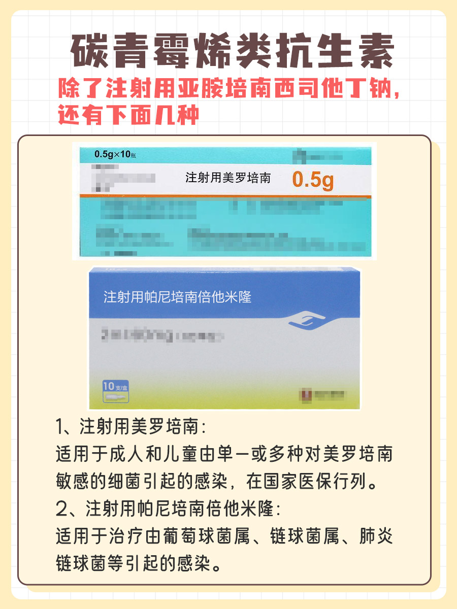 注射用亚胺培南西司他丁钠，竟然是这类抗生素？