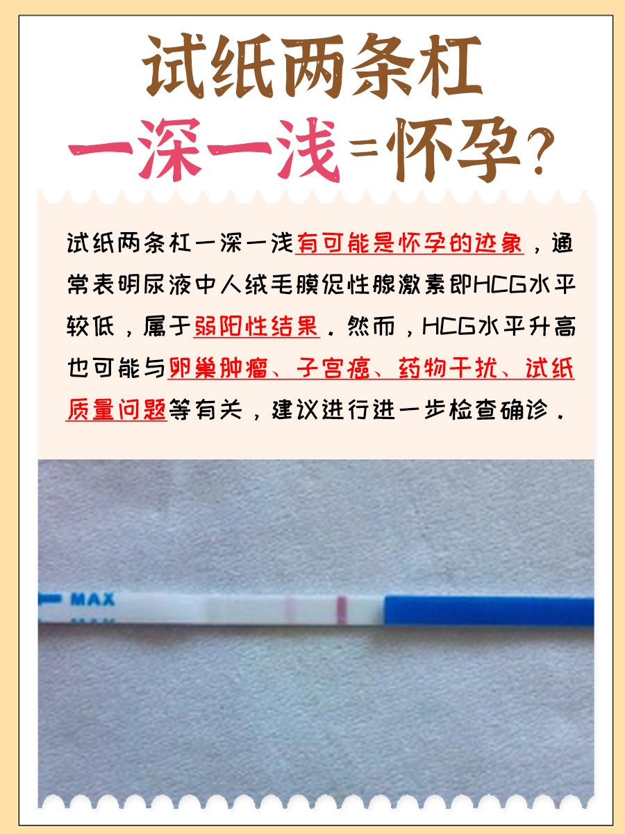 试纸测试两条杠一深一浅是怀孕吗？真相在这里！