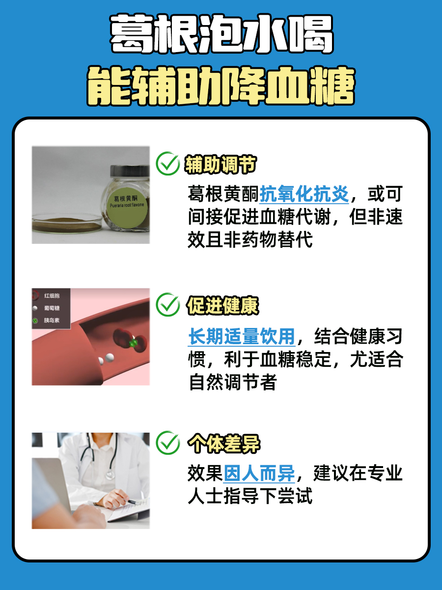 葛根泡水喝能降血糖吗?一文解析!