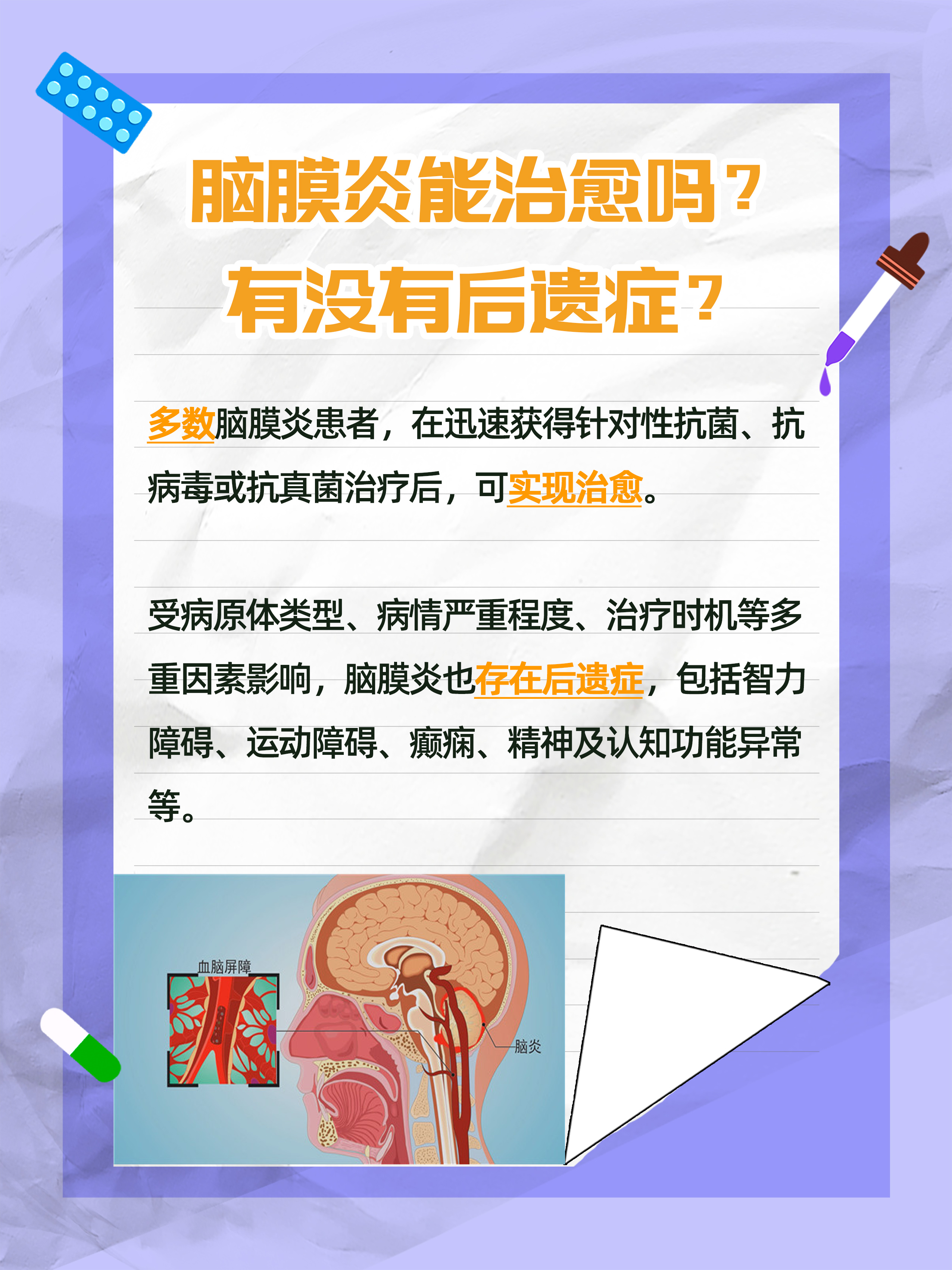 探究：脑膜炎能治愈吗?有没有后遗症？