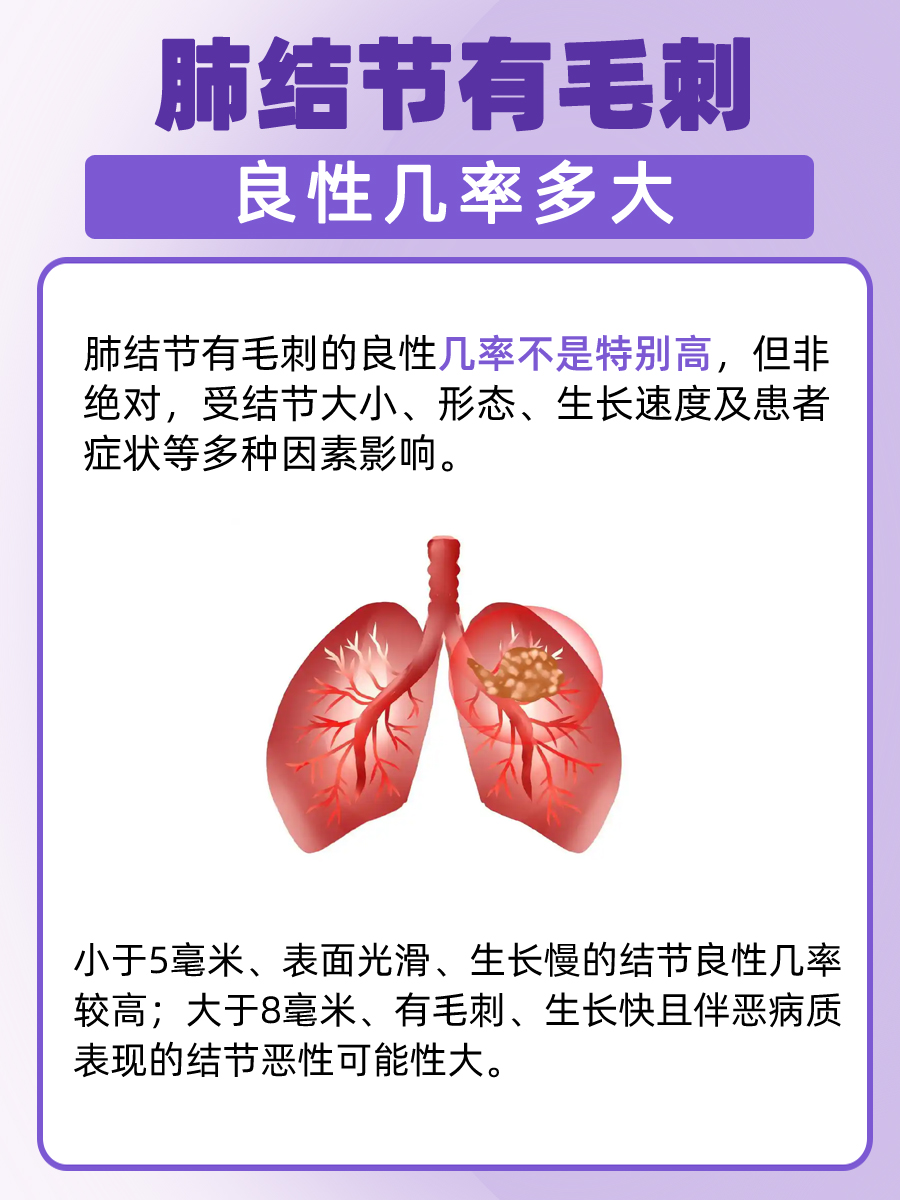 肺结节有毛刺良性几率多大，探索真相