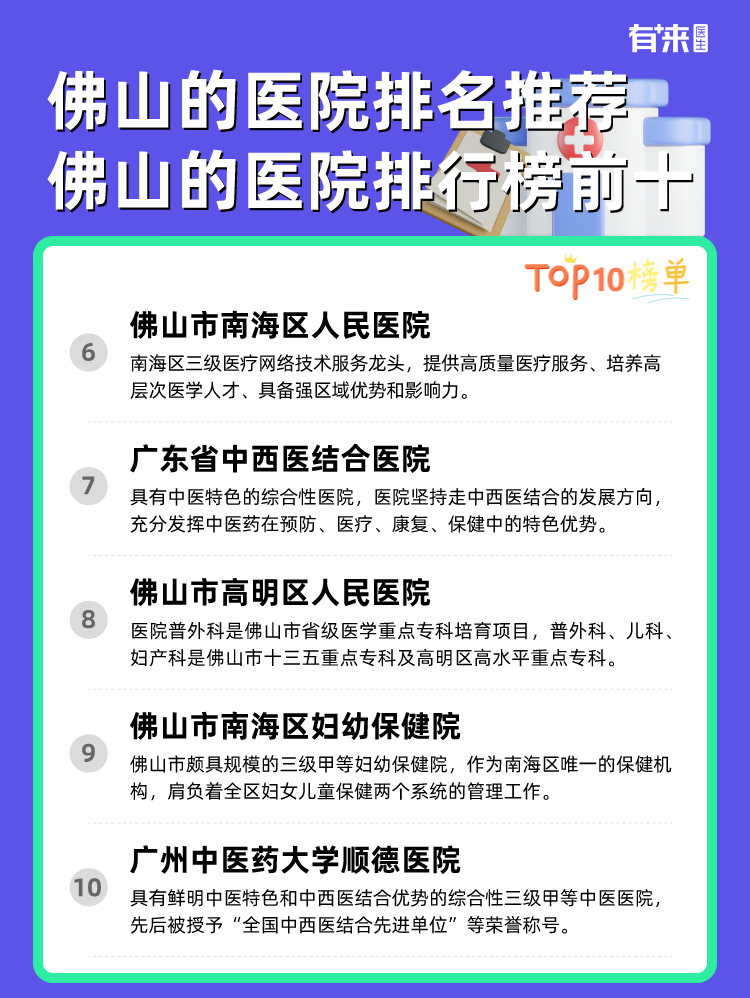 佛山的医院排名推荐 佛山的医院排行榜前十