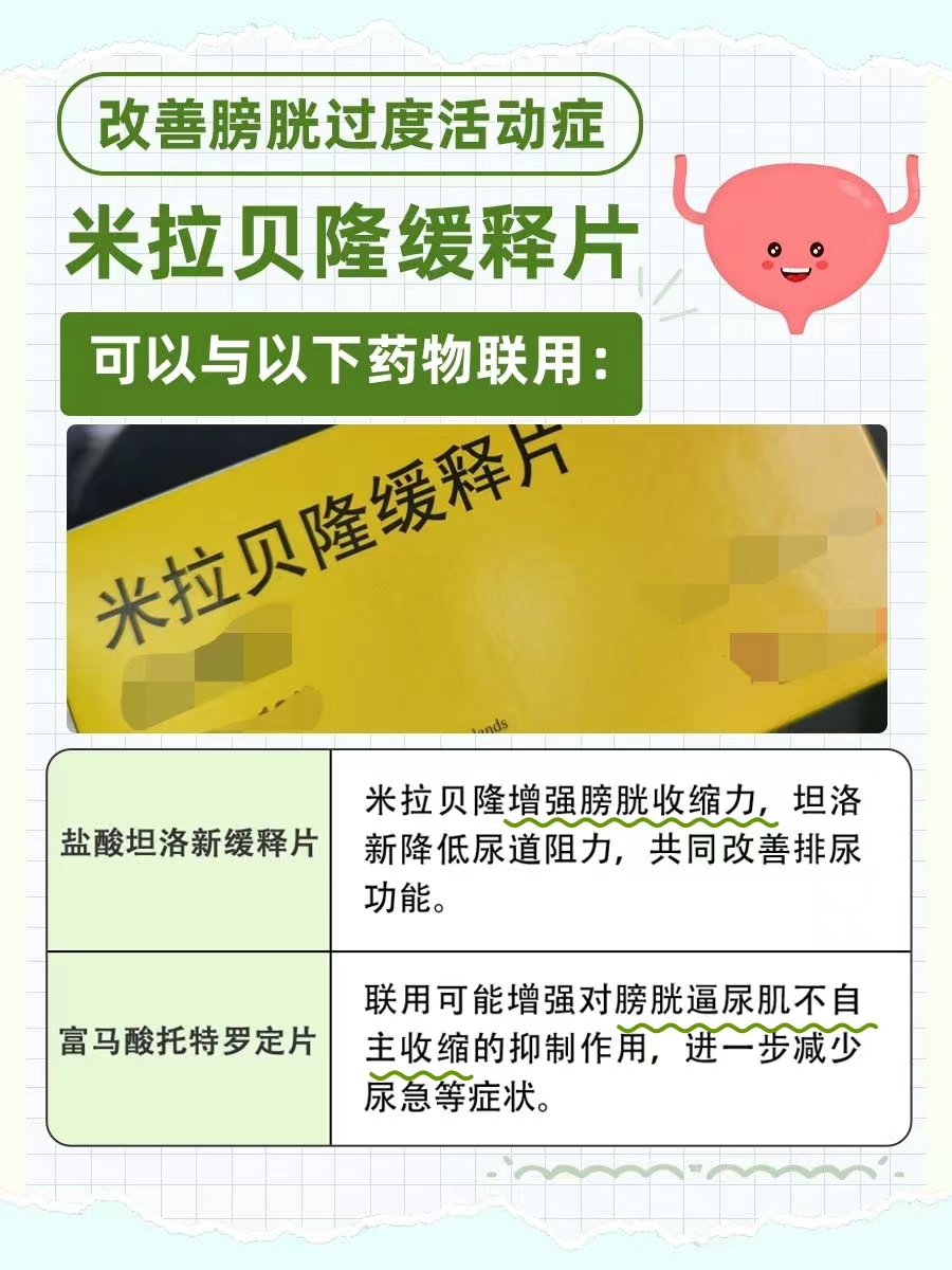 米拉贝隆缓释片和琥珀酸索利那新片能否同服？