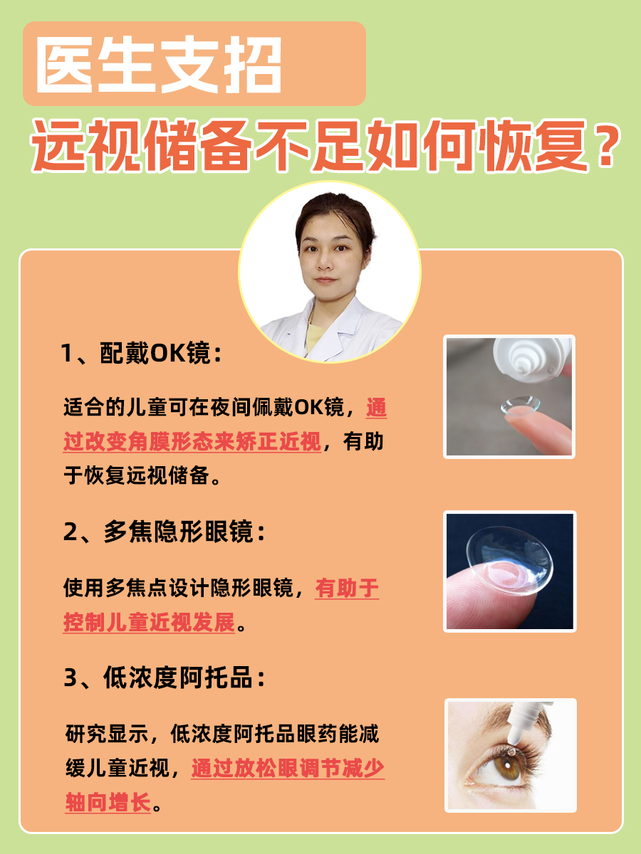 医生支招，远视储备不足如何恢复？