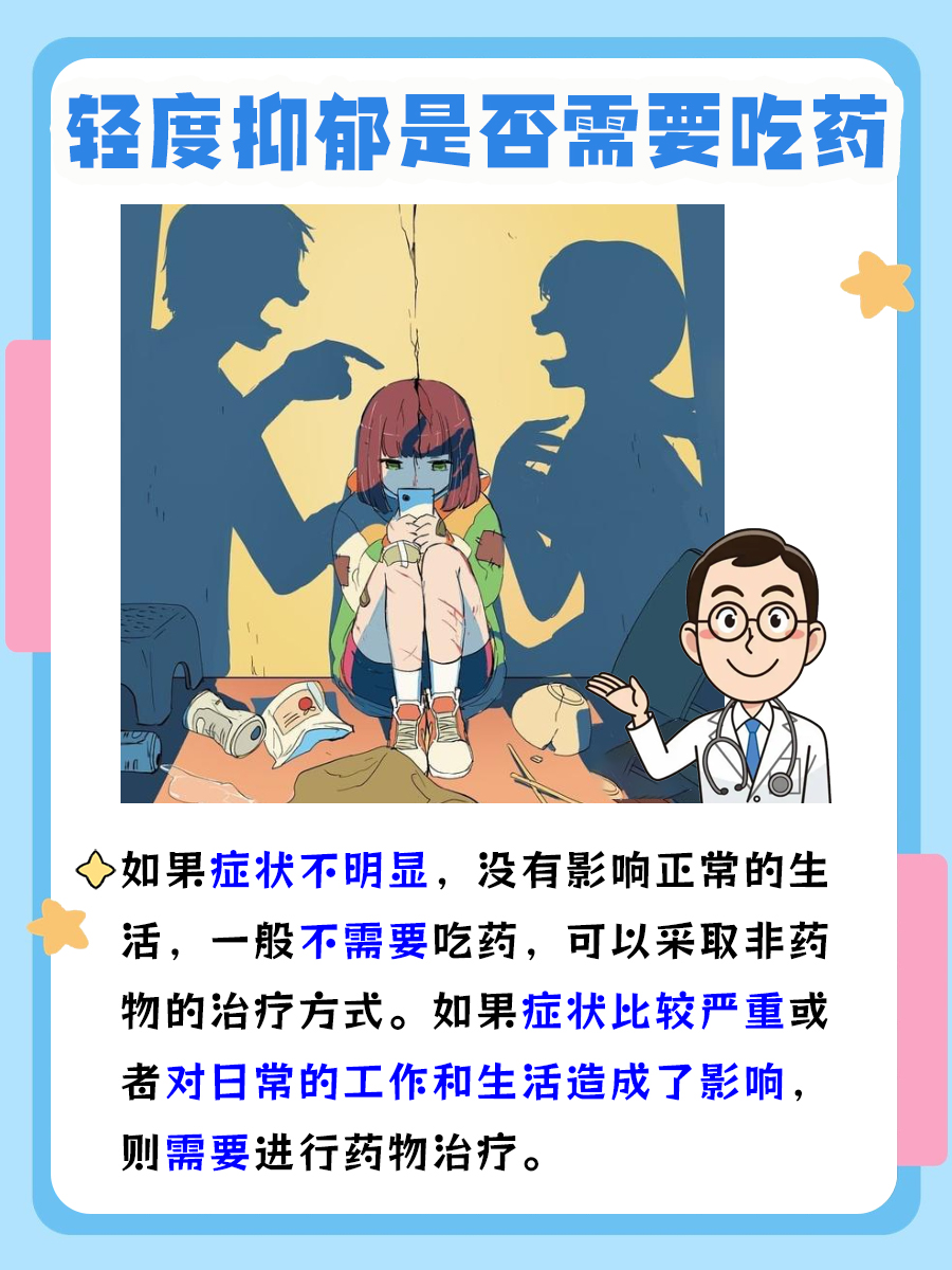轻度抑郁需要吃药吗？一起来看看