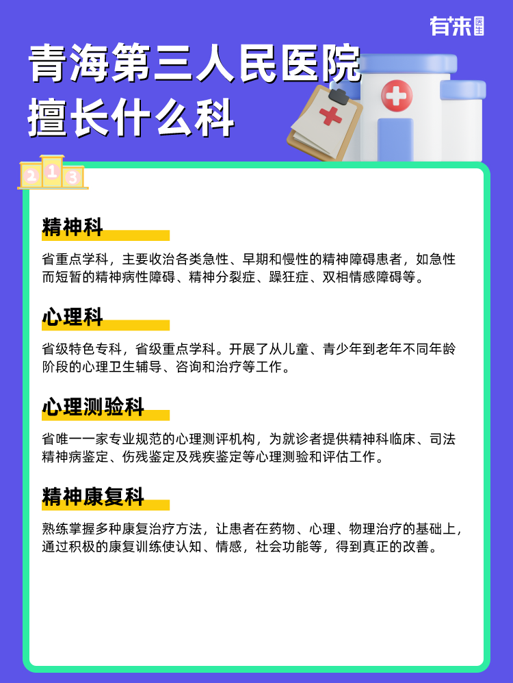 青海第三人民医院擅长什么科