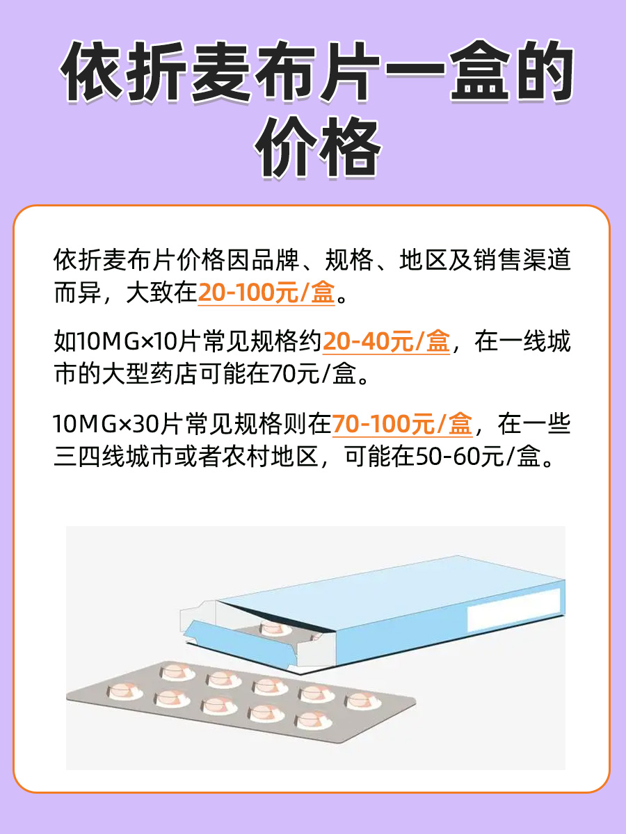 带你了解：依折麦布片多少钱一盒