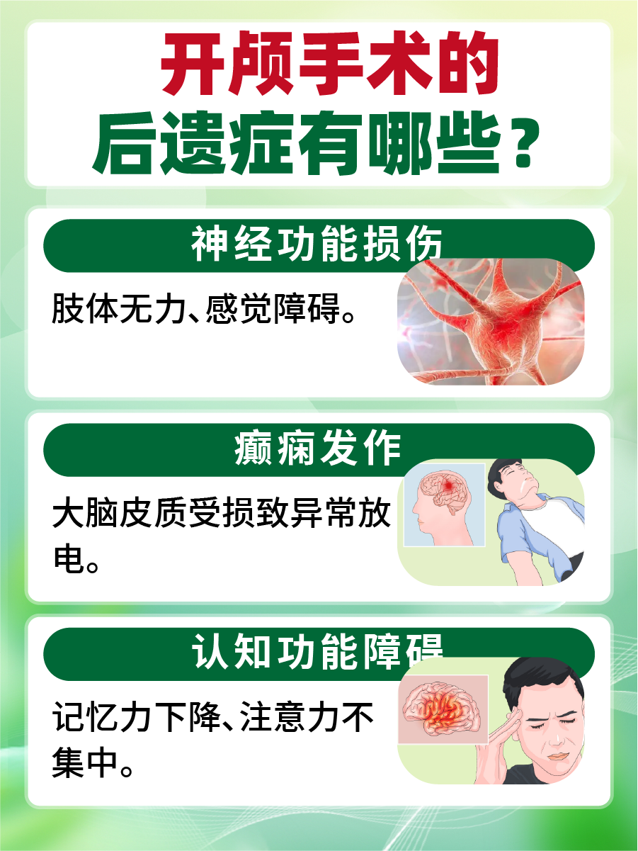 带你了解：开颅手术会带来后遗症吗