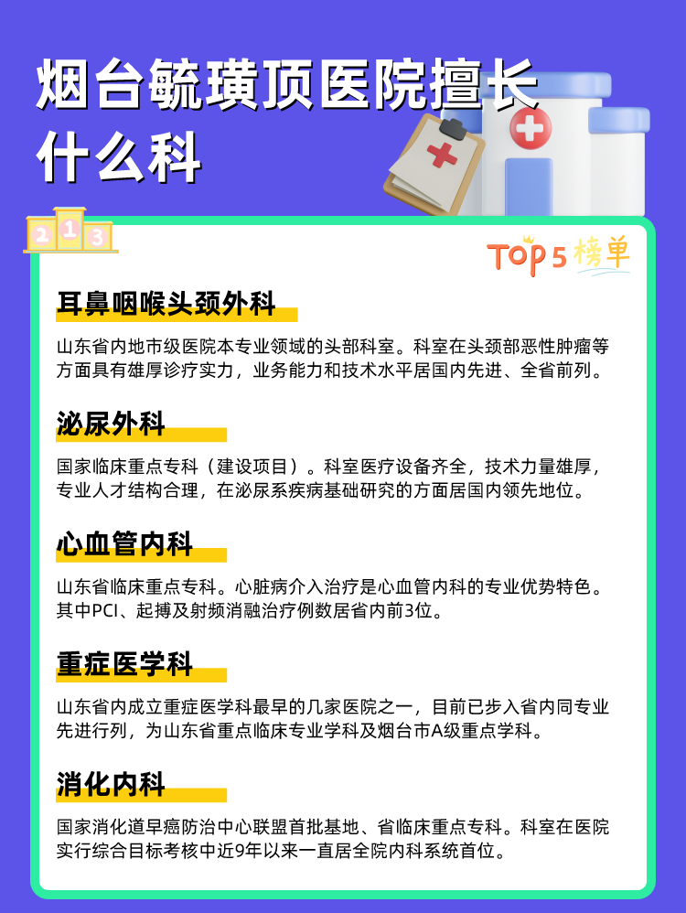 烟台毓璜顶医院擅长什么科
