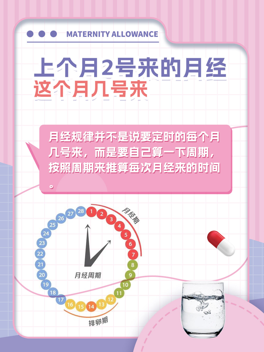 上个月2号来的月经，这个月几号来