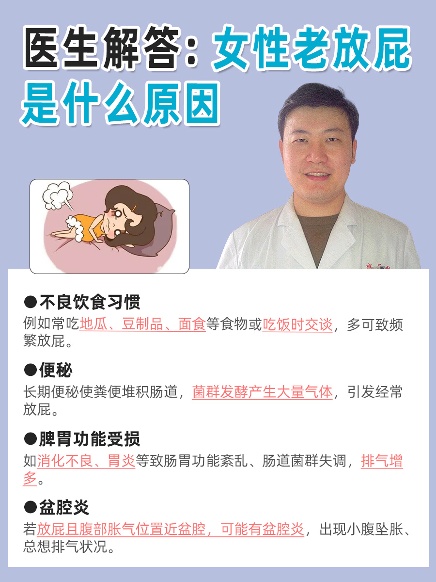医生解答：女性老放屁是什么原因