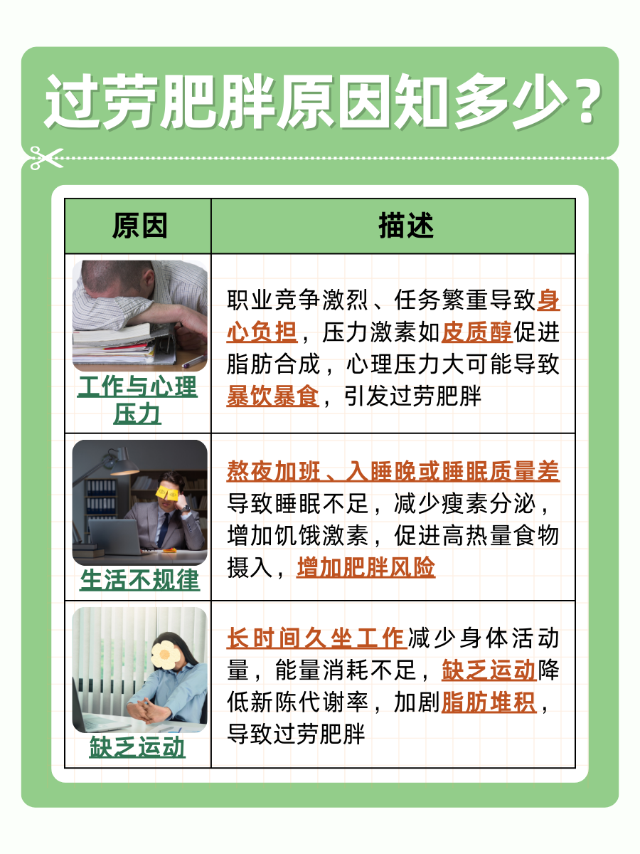 过劳肥胖是什么原因？带你了解！