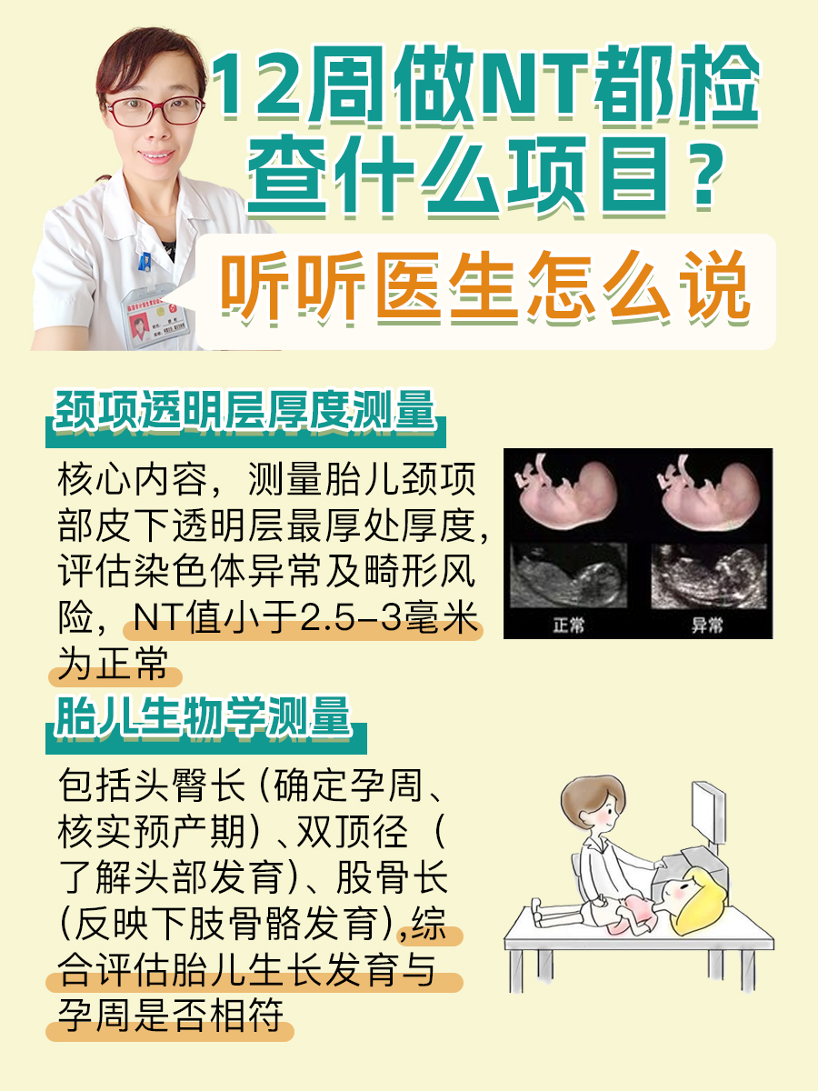 12周做NT都检查什么项目?听听医生怎么说