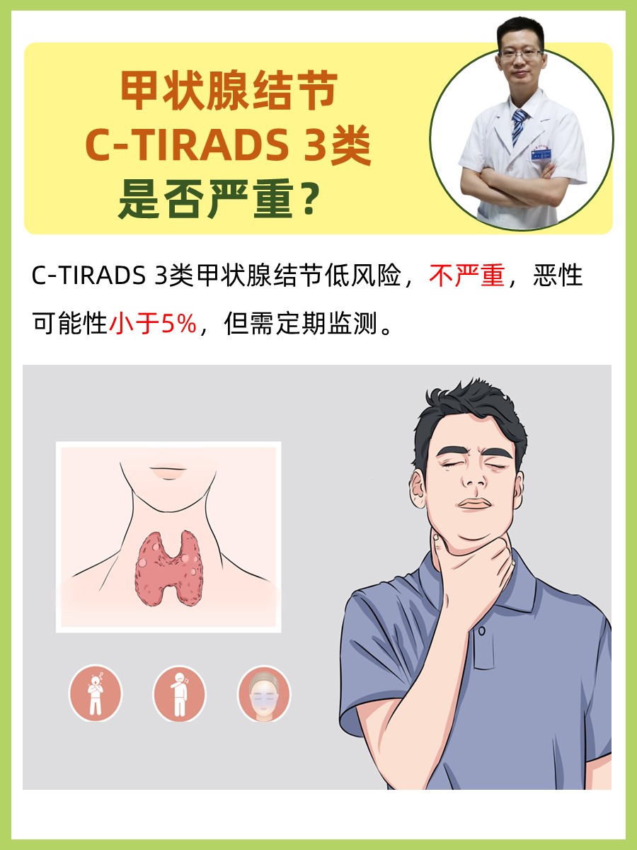 甲状腺结节C-TIRADS 3类是否严重