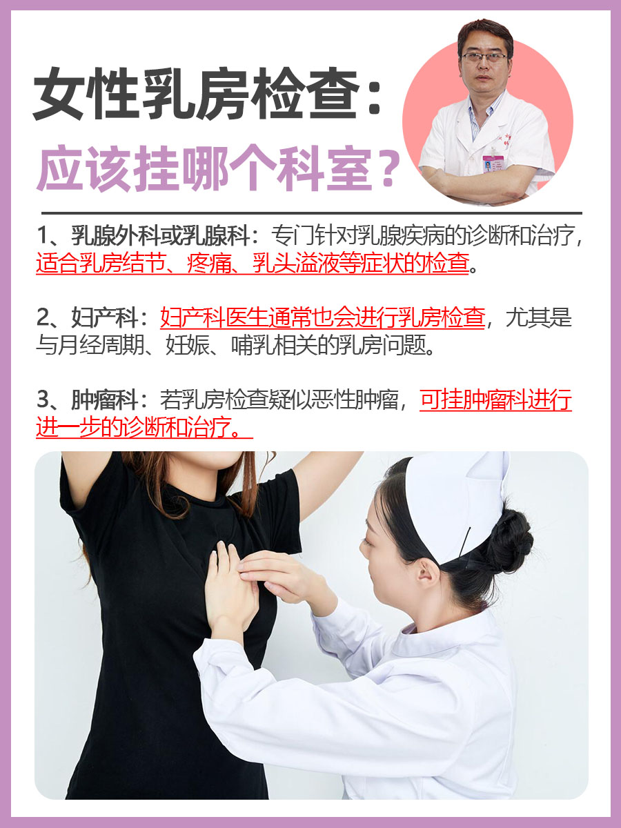 女性乳房检查：应该挂哪个科室？