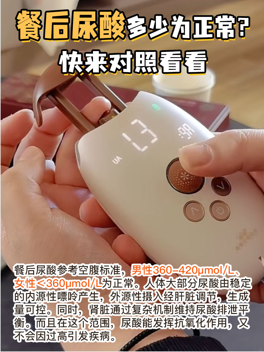 餐后尿酸多少为正常？快来对照看看