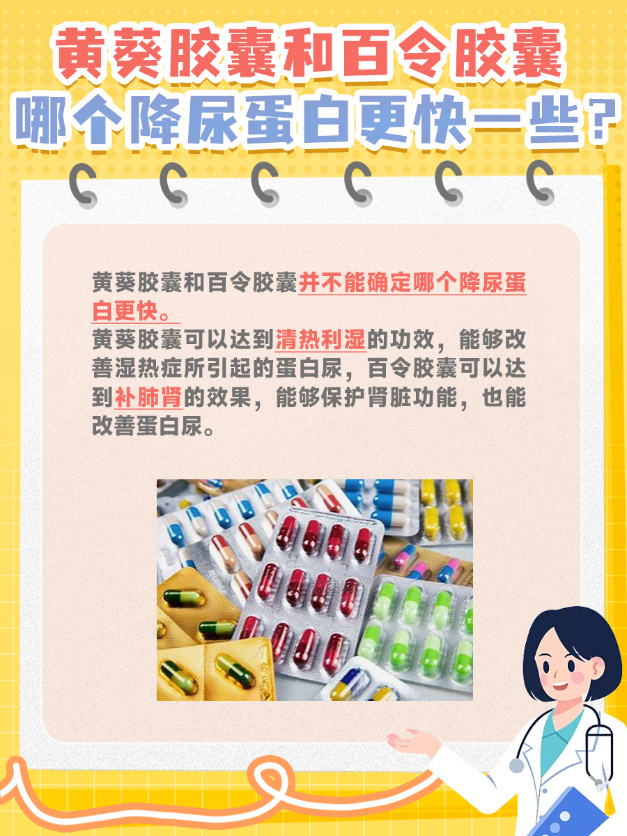 你了解黄葵胶囊和百令胶囊吗？哪个降尿蛋白更快