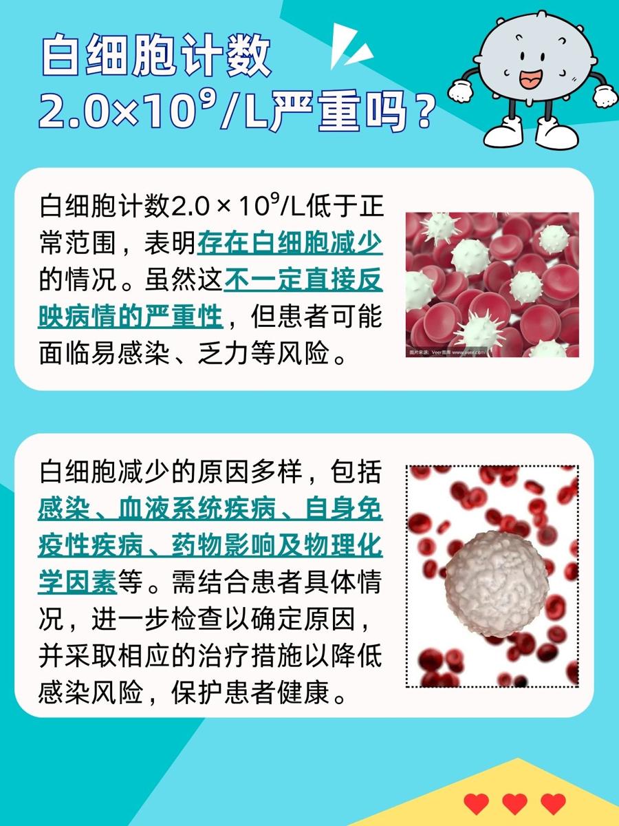 白细胞计数2.0:是否意味着严重健康问题?