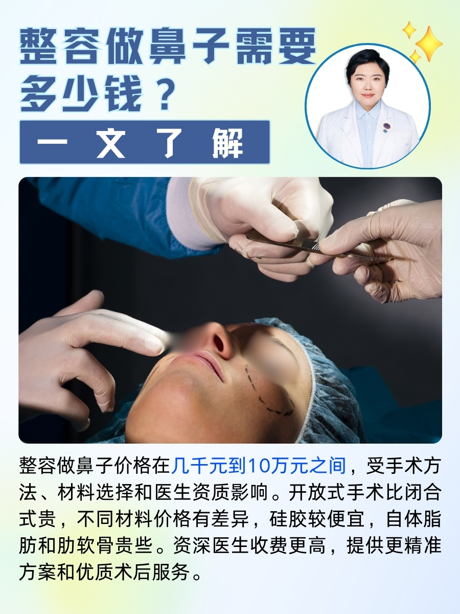 整容做鼻子需要多少钱？一文了解