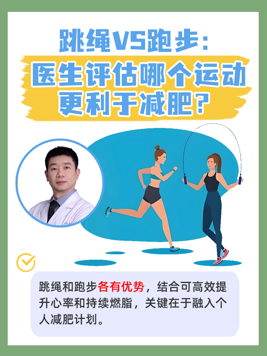 跳绳VS跑步：医生评估哪个运动更利于减肥？