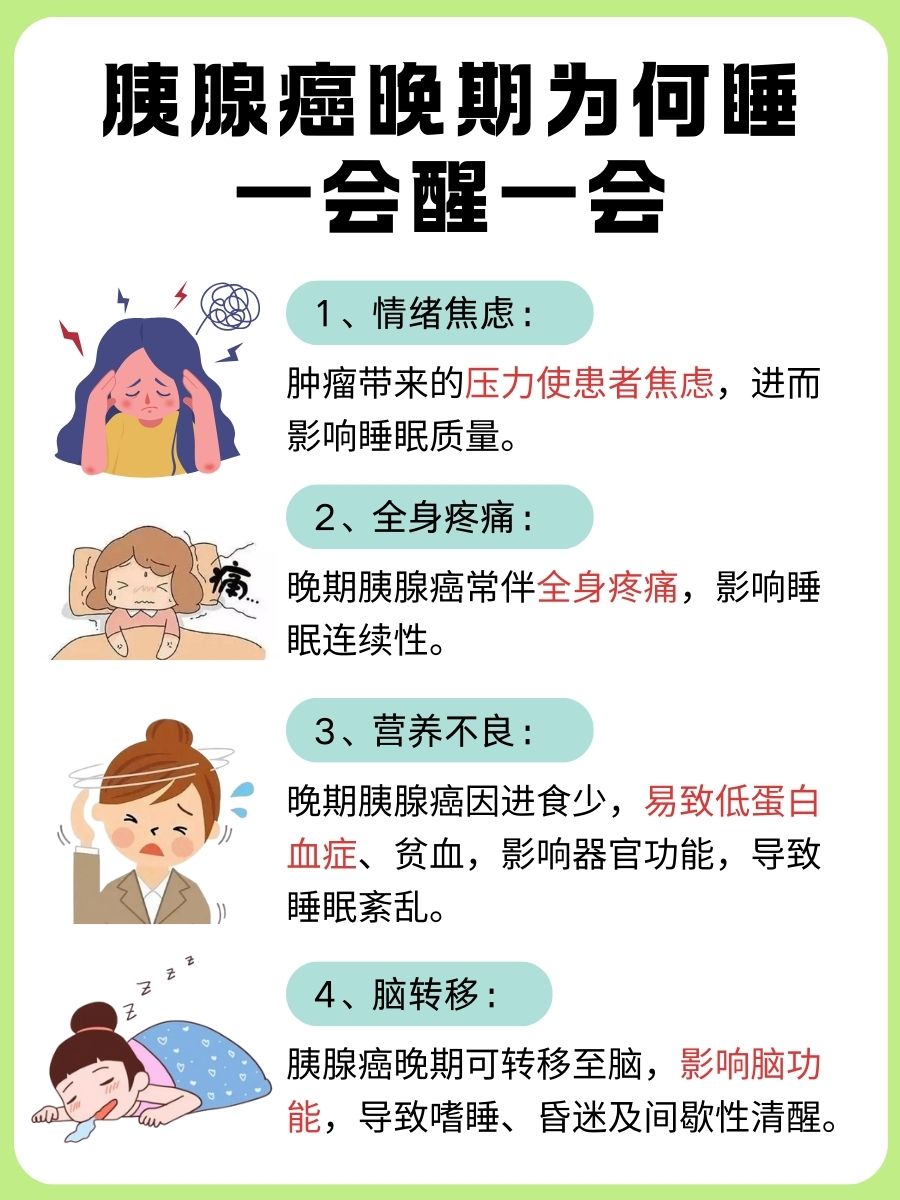 带你了解，胰腺癌晚期为何睡一会醒一会