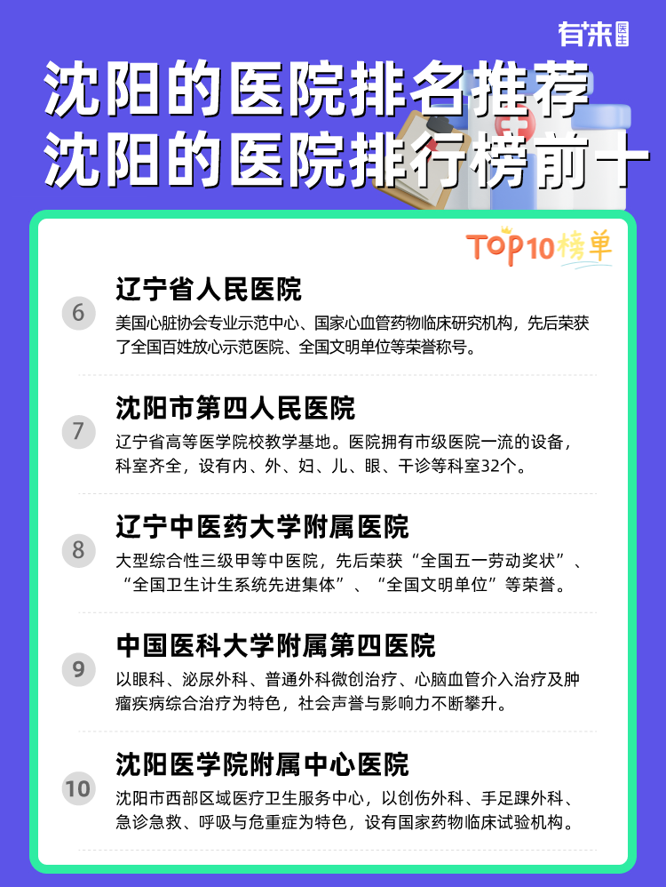 沈阳的医院排名推荐 沈阳的医院排行榜前十