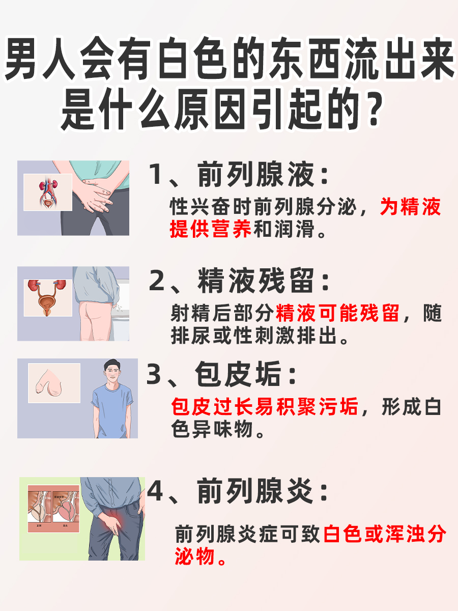 男人会有白色的东西流出来：你知道原因吗？
