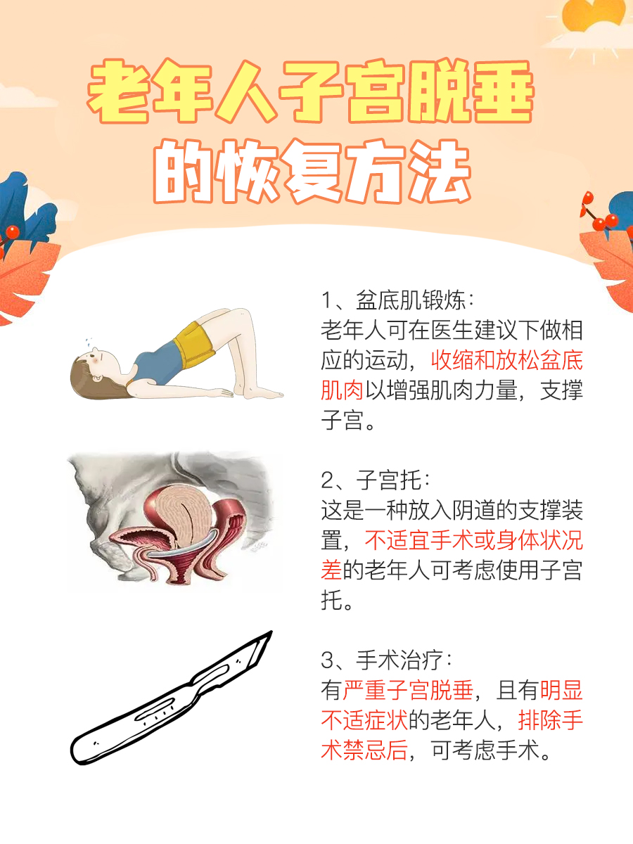 探究：老年人子宫脱垂，怎么恢复正常？