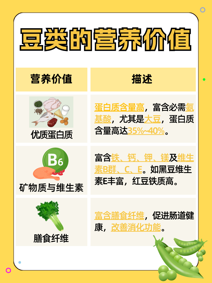 揭秘，豆类的营养价值及功效
