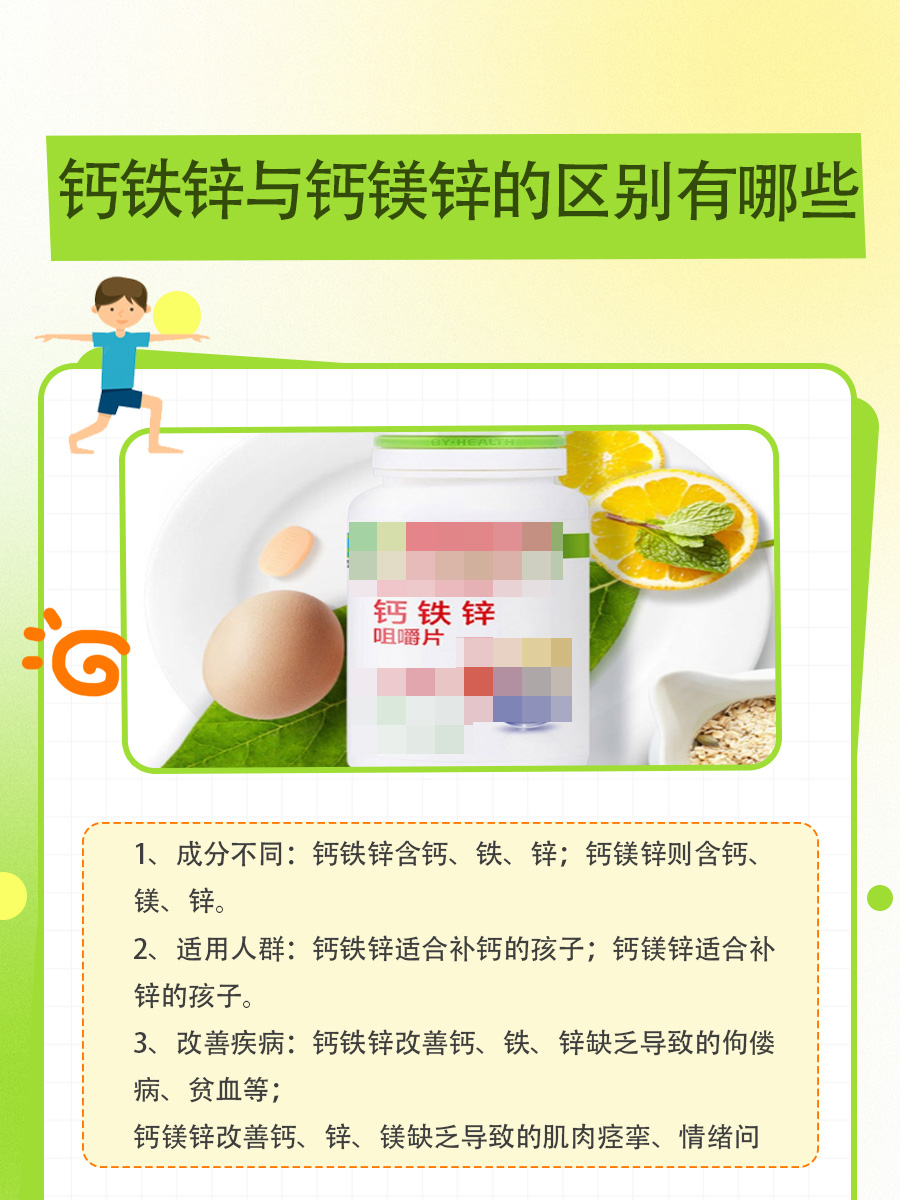 揭秘：钙铁锌与钙镁锌的区别有哪些