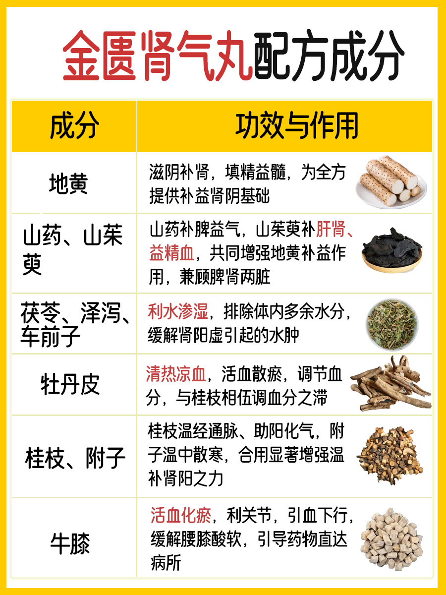 带你了解：金匮肾气丸配方成分