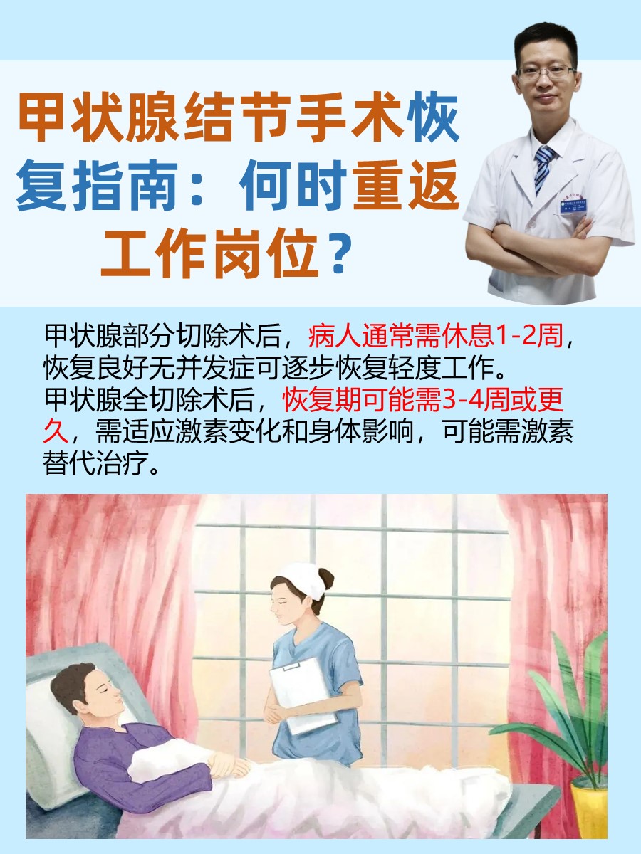 甲状腺结节手术恢复指南：何时重返工作岗位？