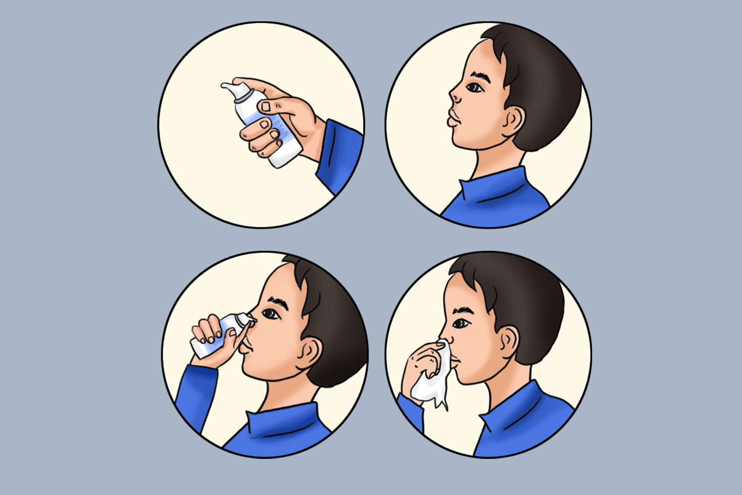 鼻腔喷雾器使用方法图