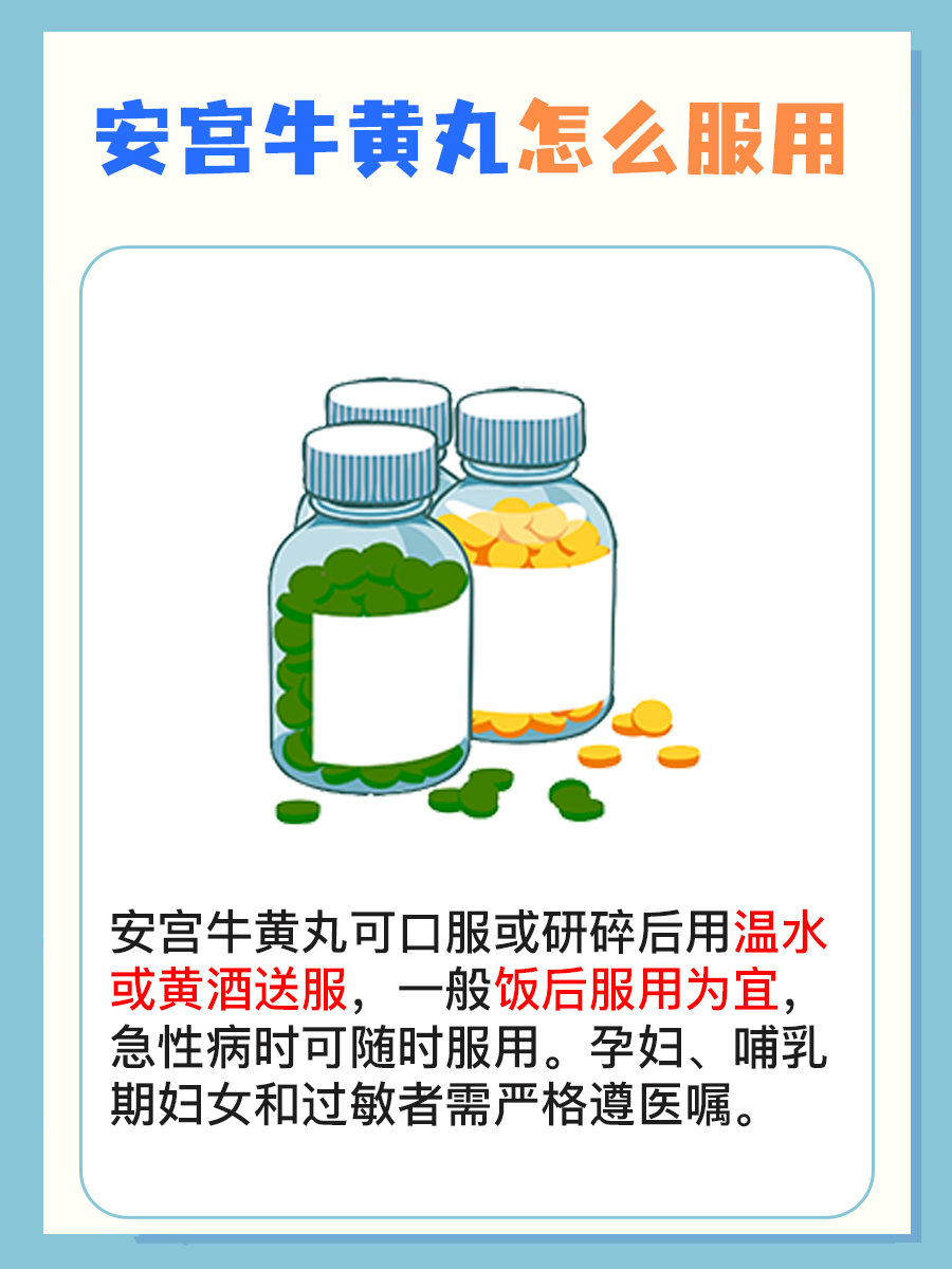 解析：安宫牛黄丸的正确服用方法