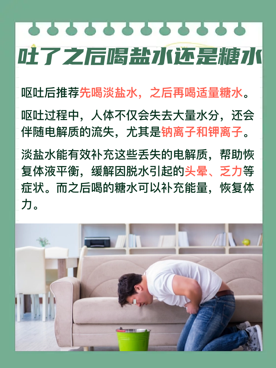 一文解析，吐了之后喝盐水还是糖水