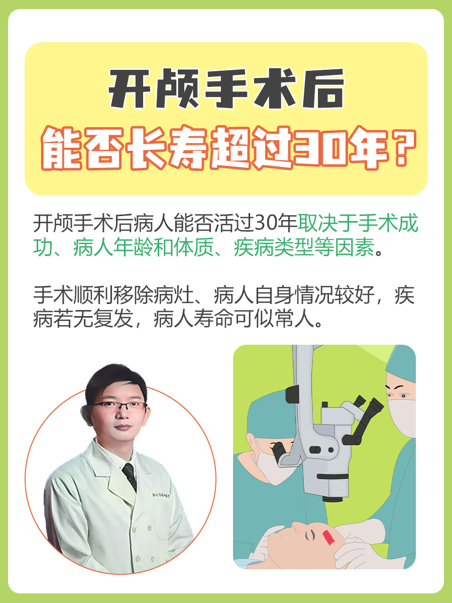 开颅手术后，能否长寿超过30年？