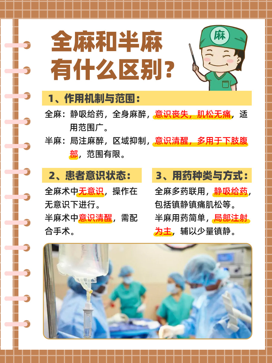 全面分析：全麻和半麻的区别和伤害