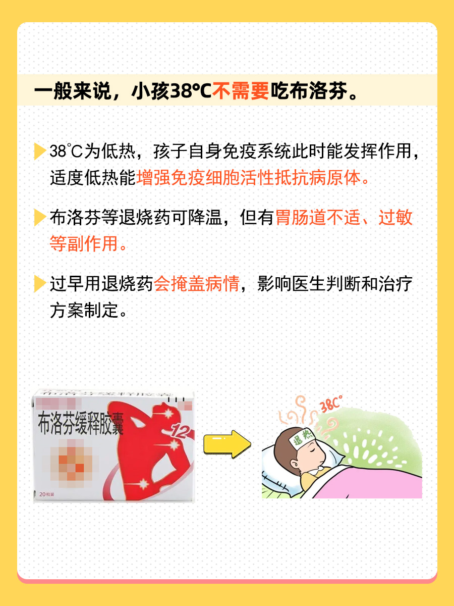 小孩38℃可以吃布洛芬吗？一文揭秘