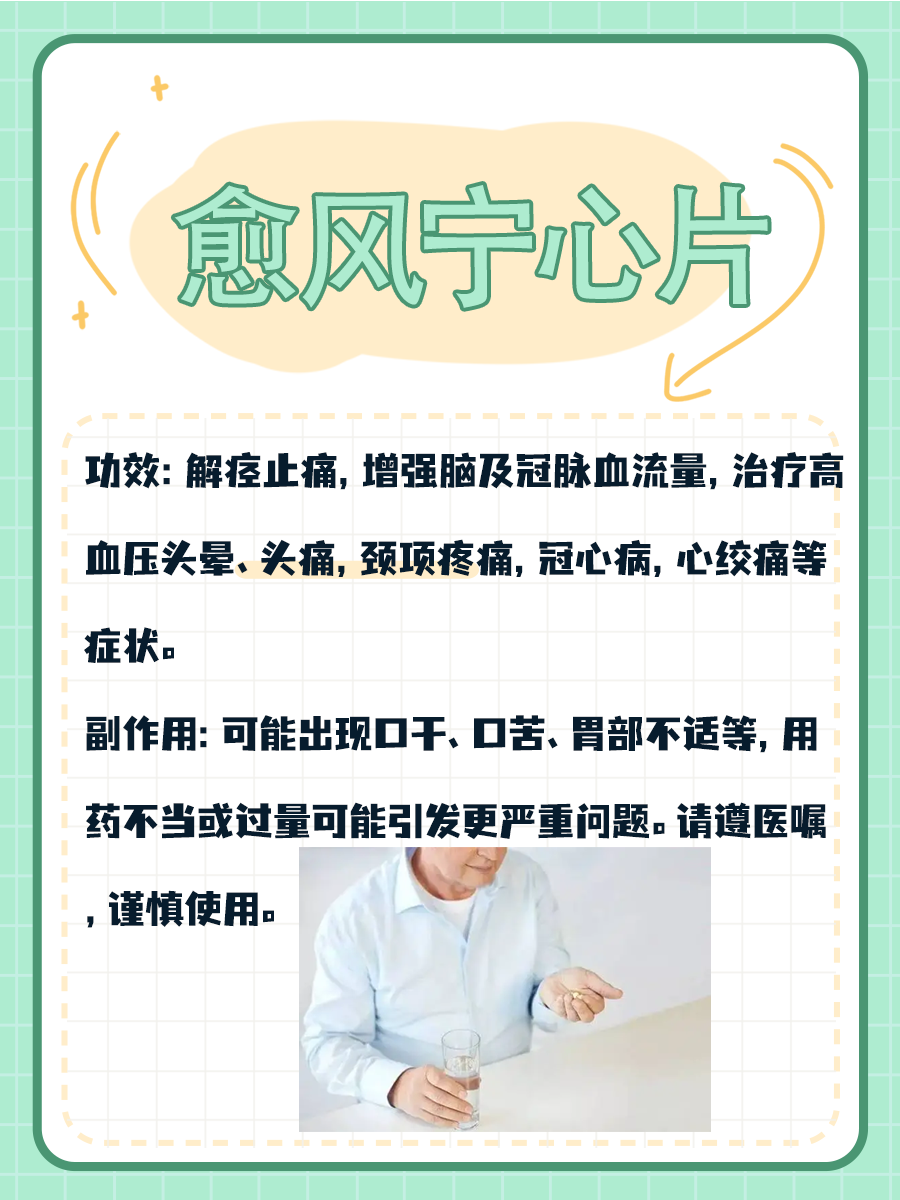愈风宁心片,功效与副作用全解析