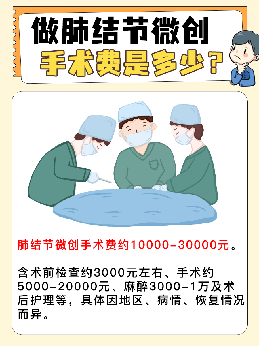 揭秘：做肺结节微创手术大约需要多少钱